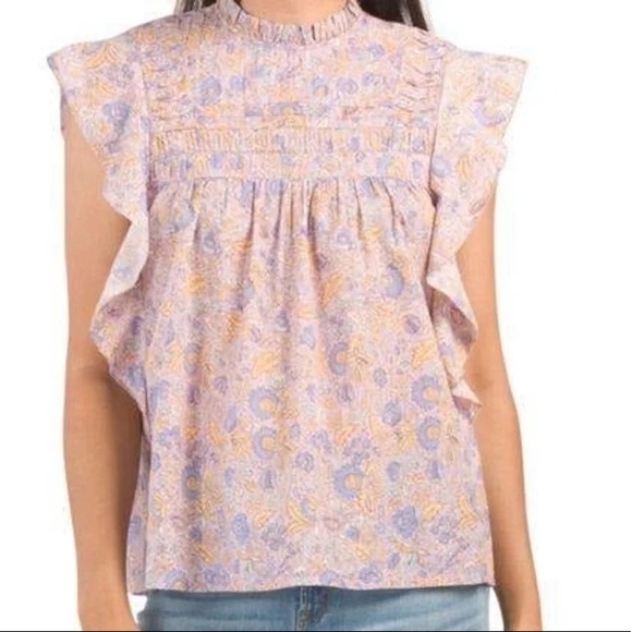 Love the label Josepha Lavender Floral print top